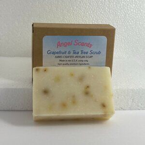 Grapefruit & Tea Tree Scrub Natural Bar Soap, single bar
